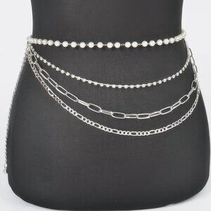 Multi Layered Plus Size Chain Belt
